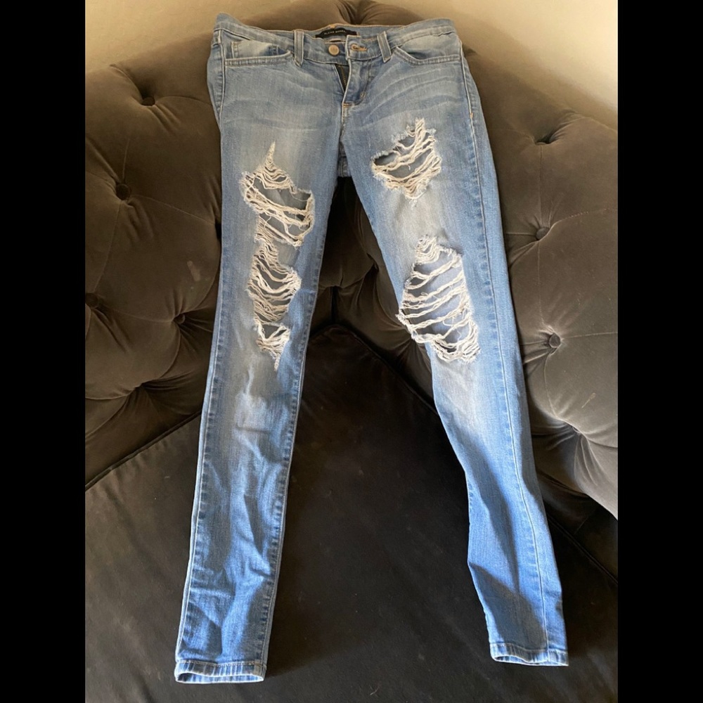 Distressed jeans
